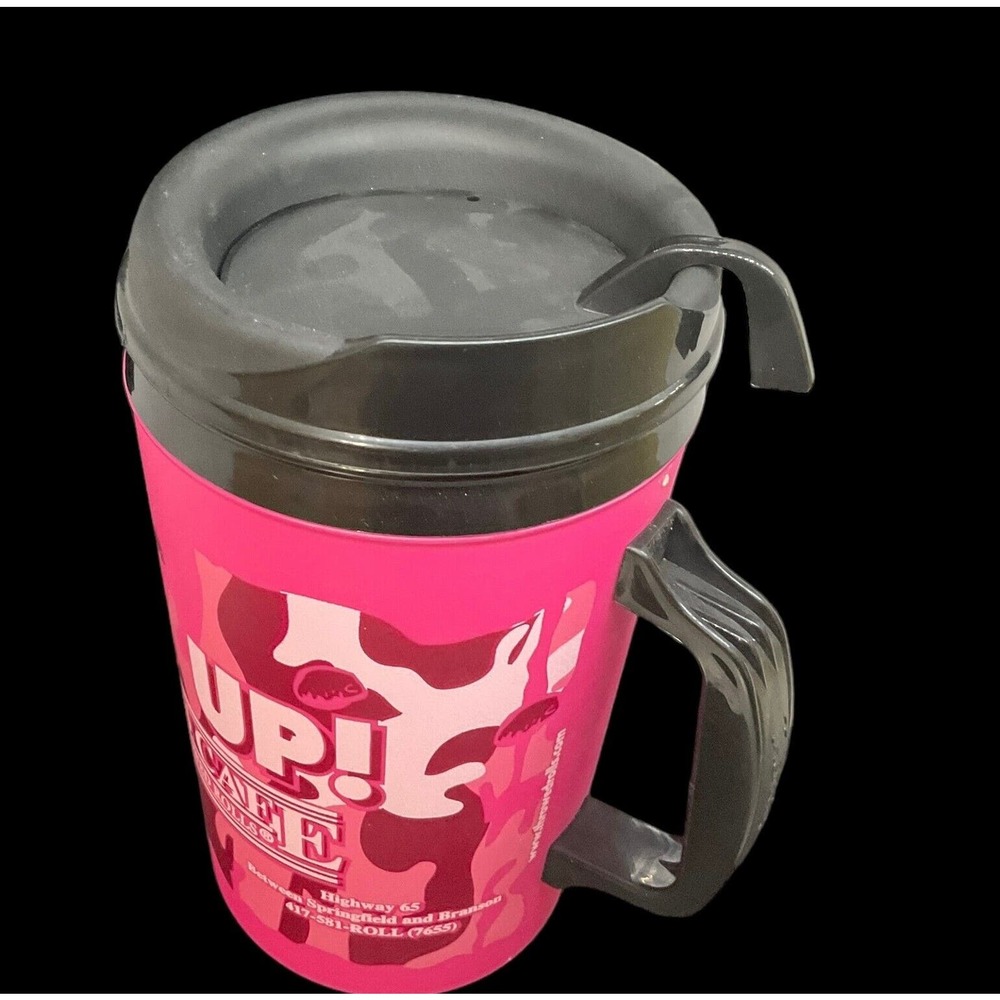 Head's‎ Up LAMBERT'S CAFE Home of Throwed Rolls Pink 32 oz Thermo -Serve